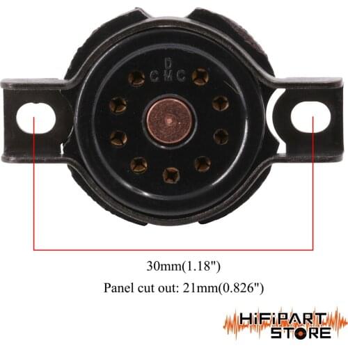 CMC Bakelite 9pin PTFE Vacuum Tube Sockets Bases For 12AU7 12AT7 ECC83 ECC82 Vintage Hifi DIY