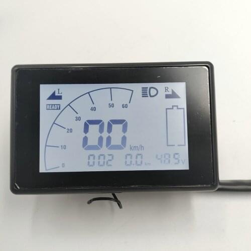 Electric bike speedometer colored white blue LCD display 36v48v60v72v84v96v120v+speed/battery/turning indicator scooter part