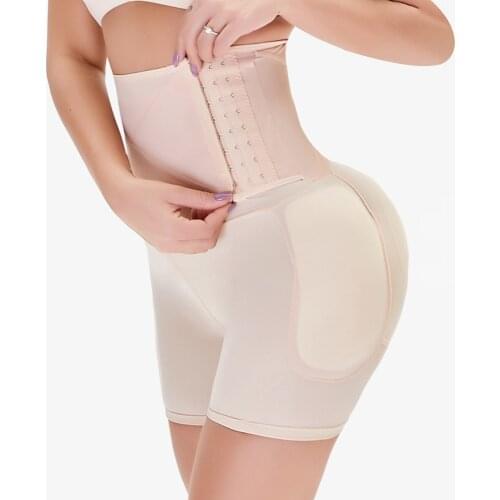 Women Plus Size Shapewear High Waisted Tummy Control Underwear Corset Body Shaper Waist Trainer Butt Lifter Pads Slim Bodysuit