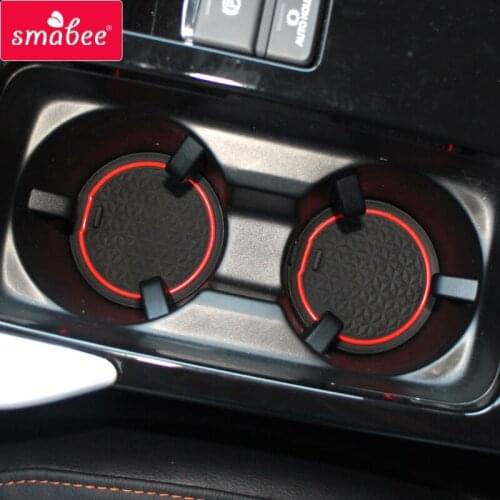 Smabee Gate Slot Mats for MITSUBISHI ECLIPSE CROSS 2017 - 2019 Non-Slip Mat Automotive Cup Holders Interior Accessories Coaster