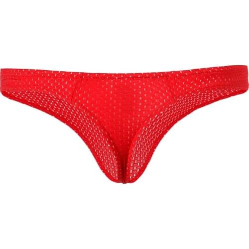 Men Mesh Thongs Comfortable Men Underwear G-Strings Thongs Jockstrap Breathable Mesh Jock Strap Homme Slip Erotic String Homens