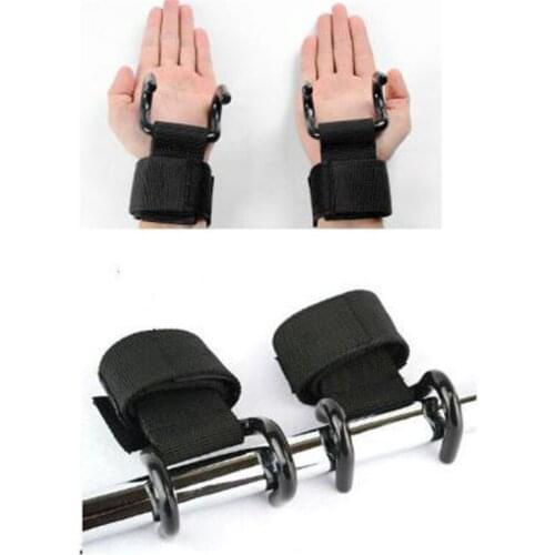 1cm Cotton Weight Lifting-Hook Hand-Bar Black Fitness Hook For Weightlifting Strength Training Gym