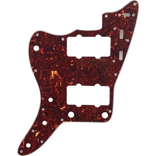 Pleroo Custom Guitar pickgaurd - For US Left Hand Jazzmaster style Guitar pickguard Replacement,Brown Tortosie