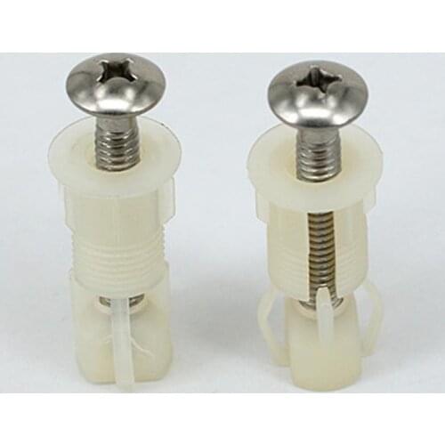 Toilet Seat Hinges Commode Cover Screw Well Nuts Blind Hole Fixings 2pcs Toilet Cover Screws Top fixing 45mm*6mm