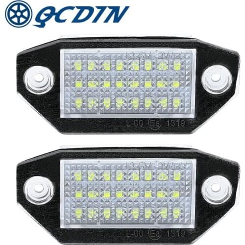 QCDIN 1 Pair Led License Number Plate Lamp For Ford Mondeo MK Ⅲ 2000～2007 4/5 Door Lamp White 12v 6000k Car Signal Lights