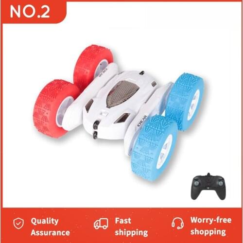 RC Stunt 360° Rotating Remote Control 4WD 2.4G Drift Flip High Speed Radio Control Climbing LED Lights Toy for boys kids