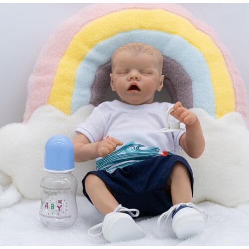 Adolly 18inch Realistic Reborn Baby Doll Soft Weighted Simulation Silicone Vinyl Newborn Lifelike Boy Girl Toy ad18c005c