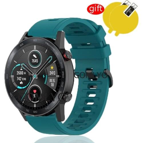 NEW Silicone wrist band for huawei watch gt2 pro strap smartwatch Bands for honor watch GS Pro band belt screen protector film