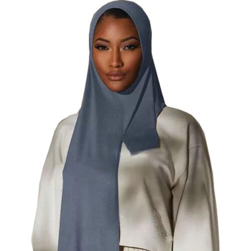 Wholesale 10pcs Pinless Instant Premium Cotton Jersey Hijab Shawls Good Stitching Wrap Muslim Women Ladies Scarves 170X60 cm