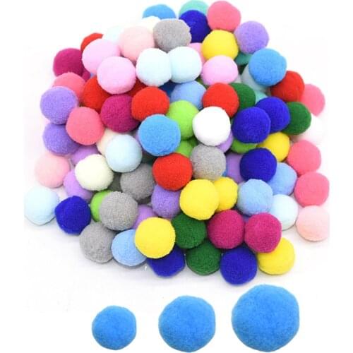 100pcs 15/20/25mm Soft Mini Pom Poms Balls Fluffy Handmade Pompoms Art Crafts Plush Balls Kids Favors DIY Accessories for Decor