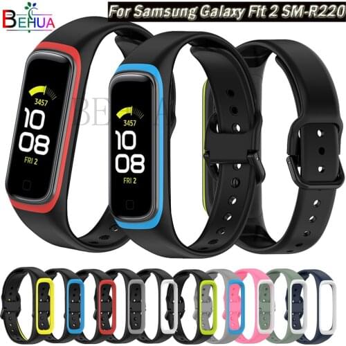 Silicone Strap For Samsung Galaxy Fit 2 SM-R220 Smart Bracelet Replacement Sport Watchband Wristband Accessories For Galaxy Fit2