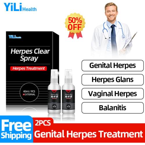 Herpes Genital Herbal Spray Skin Herpes Zoster Cream Treatment Male Balanitis Red Spot Swelling Cure Remove Odor Antipruritic