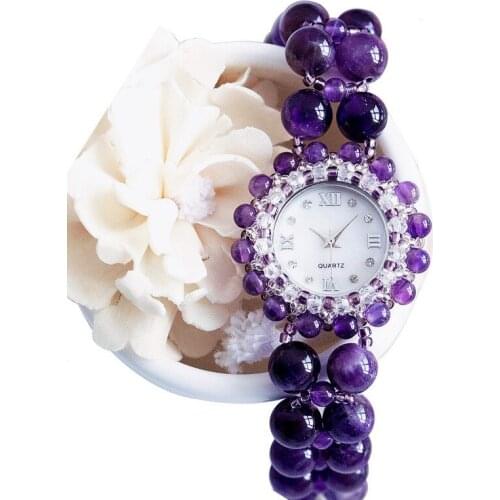 2019 Woman New full automatic quartz watch authentic AA-grade Amethyst Bracelet Watch fashion decorative Lady Watch