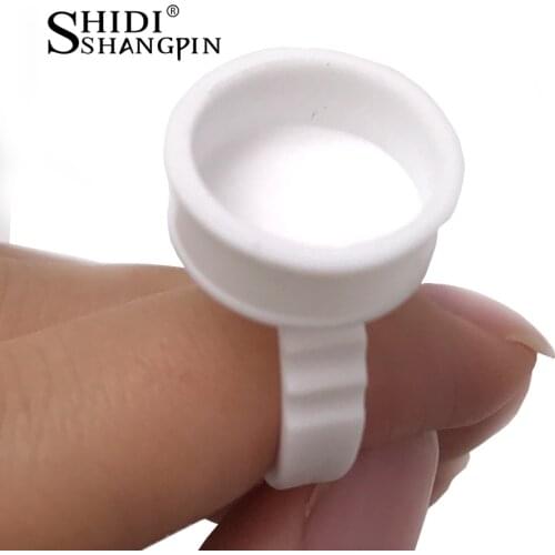 New 10Pcs Adhesive Eyelash Pallet Holder Set For Eyelash Extension Glue Beauty Makeup False Eyelashes Ring Grafted Lashes Tools