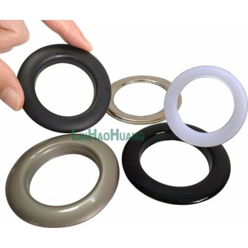20pcs/lot outer 62mm big round metal brass eyelets with washer metal grommets Gray/Matte black/Bright black free shipping