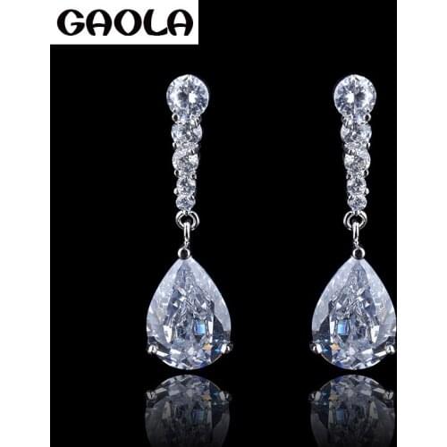 2015 Hot Sale Classic AAA Zircon Crystal Dangle Earrings GLE0242