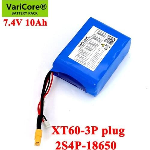 7.4V 12.0Ah 8.0Ah 10Ah 18650 Lithium Battery 8.4V Rechargeable batteries 10C 100A discharge for Aircraft Model airplane