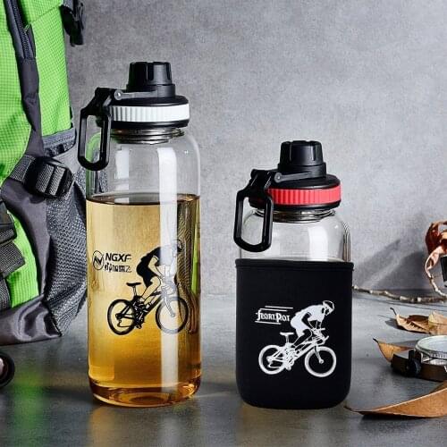700ml/1000ml Water Bottle Glass Portable Tea Bottle With Filter Crystal Sports Kettle With Infuser For Adults