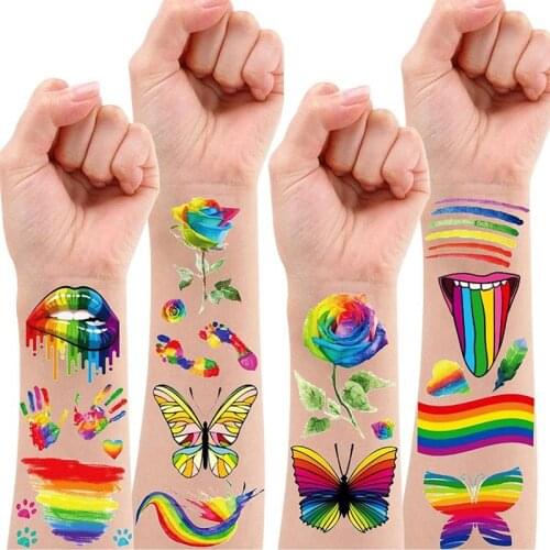 9pcs Temporary Tattoo Stickers Waterproof Stickers Face Stickers for Children and Adults Cool Camouflage Party Decoration