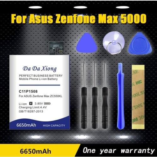 Da Da Xiong 6650mAh C11P1508 Battery for Asus Zenfone Max 5000 5000Z ZC550KL Z010AD Z010DD C550KL Z010DA Phone Battery