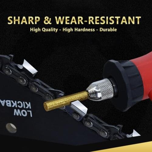 4.0/4.8/5.5mm Diamond Grinding Machine Tool Chain Saw Sharpening Carbide Electric Saw File Electric Grinding Serrated Titanium
