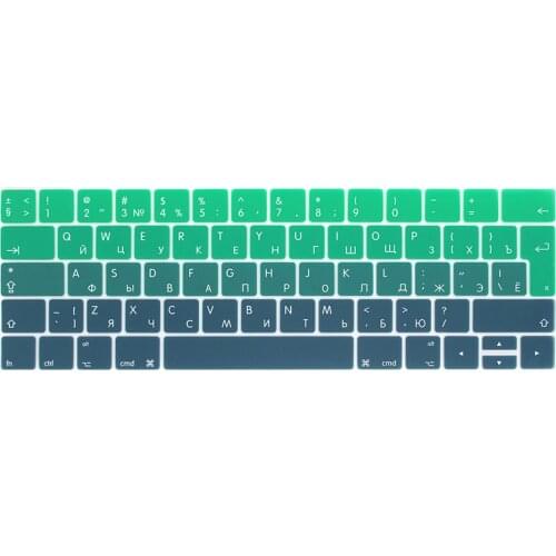 Laptop Keyboard Cover Skin EU Enter Russian + English for Macbook Pro13 15 inch touchbar A2159/A1706/A1707/A1989/A1990 Model
