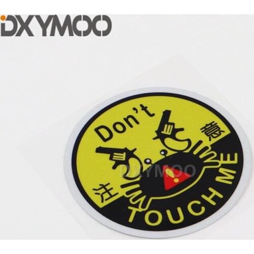 Motorcycle Bike Decorate Truck Stickers Warning DO NOT TOUCH ME Crab With Gun Car Styling Decal Reflective 9x9cm