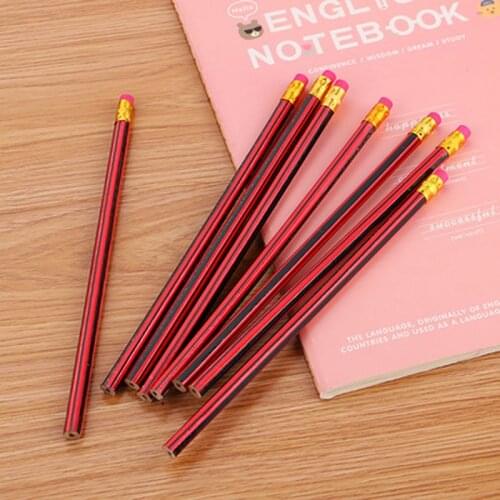 4pcs/set Stationery Kids Pencil with Eraser Wooden Pencils Set Pencils for School Student Pen Pencil for Drawing Children Gift