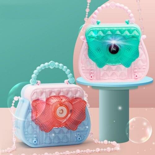 Automatic Bubble Blowing Camera Toy Bubble Blower With Lights & Music Girl Princess Bag Bubble Toy Summer Outdoor Fun & Sports