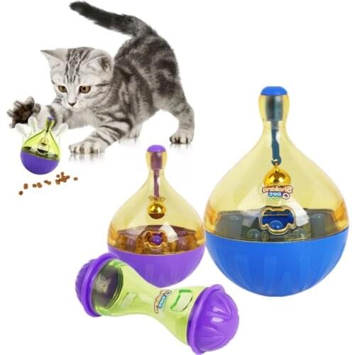 Interactive Tumbler Dog Cat Food Treat Ball Toy Pet Shaking Leakage Food Container Puppy Cat Slow Feed Pet Playing Toys