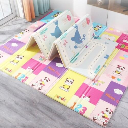 Childrens Rug Foldable Baby Play Mat Double-Sided Crawling Pad Waterproof Portable Soft Floor Mats Toddlers Infants Carpet