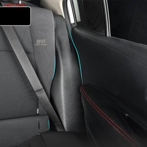 Leather Carbon Fiber Texture Black Leather Cover On Both Sides Of Rear Seat For Toyota Corolla 2019 2020