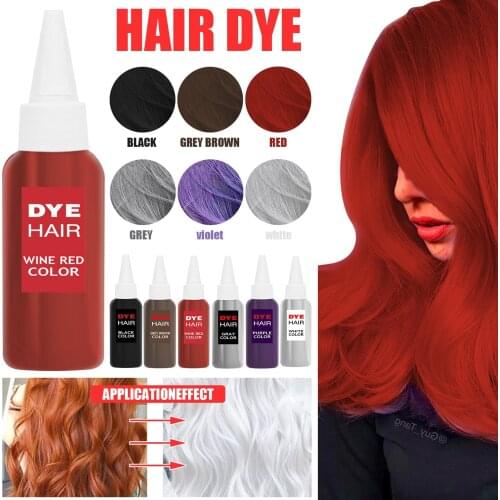 30ml Hair Dye Long Lasting Fashion Smoky Gray Punk Style Silver Color Nature Permanent Hair Dye Cream Girls Beauty Hair Shampoo