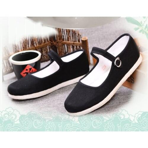 Women High quality handmade square dancer tai chi kung fu shoes Old Beijing cloth cotton leisure sneakers