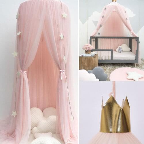 Summer Children Kid Bedding Mosquito Net Romantic Baby Girl Round Bed Mosquito Net Bed Cover Bed Canopy For Kid Nursery CA