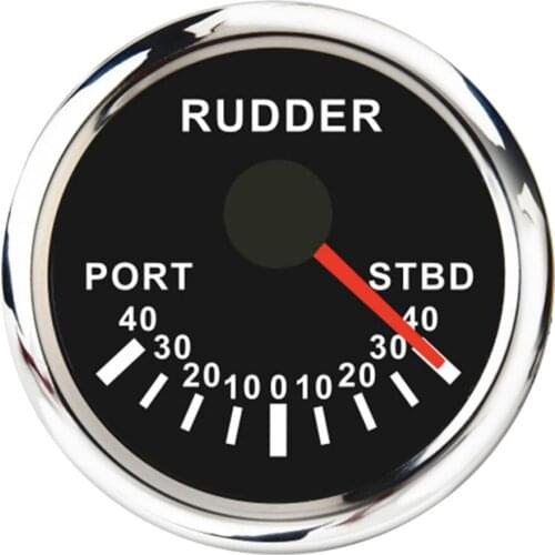 MagiDeal 2" Rudder Angle Indicator Gauge For Marine Boat Yacht 9-32V Black