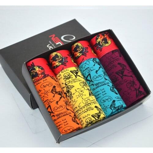 Fashion Autumn Models Colorful Boxer Men Underwear New Striped Cotton Large Size Casual Breathable Men S Underwear Trend Men Mod