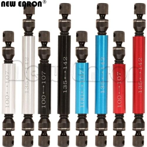 NEW ENRON 1set Aluminum Alloy&Hard Steel Drive Shaft Front&Rear 100-107mm/135-142mm For RC Cars AXIAL SCX10 II AX90046 Part