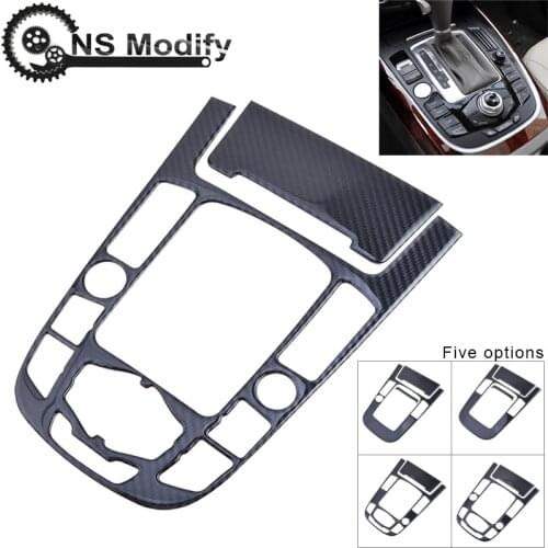 NS Modify Carbon Fiber Car Center Control Gear Shift Panel Cover Trim For Audi A4 A5 Q5 2009-2016 Interior Accessories