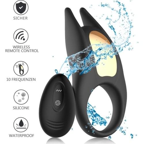 Penis Cockring Vibrator Clitoris Stimulate Delay Ejaculation Sex Toy for Men Cock Ring Male Wireless Remote Control Vibrate