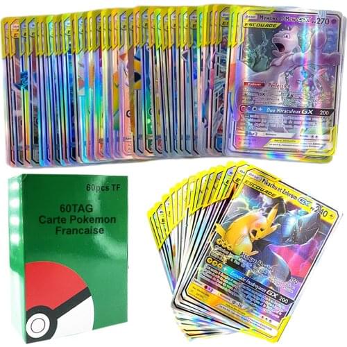 Pokemon French Version Card Tag Team Carte Pokemon Francaise Pokémon V VMAX GX Mega EX Shining Cards Display Game Toys Kids Gift