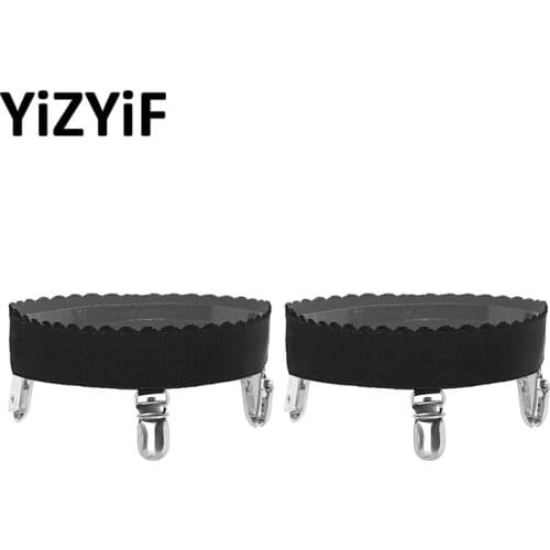 Womens Garter Belts Non-slip Elastic Thigh High Garter Belts Stockings Holder Fastener Suspender with Metal Duck-Mouth Clips