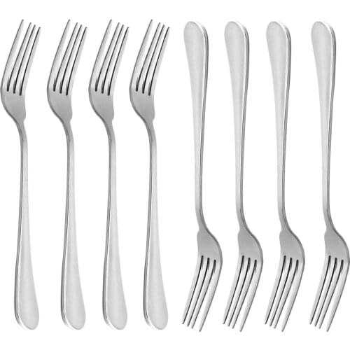 Practical Dinner Forks, Heavy-duty Stainless Steel Dinner Forks Set of 8