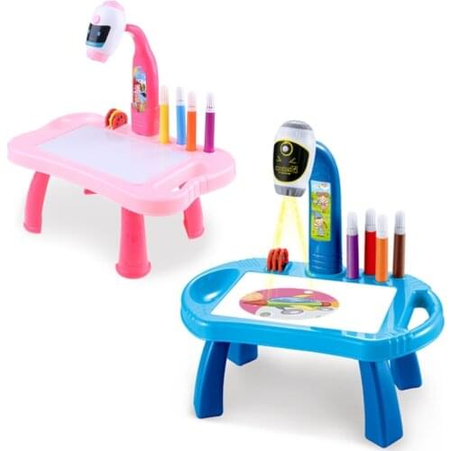 Creative Children LED Projector Art Drawing Table Toys Kids Painting Board Desk Arts and Crafts Projection Learning Toy