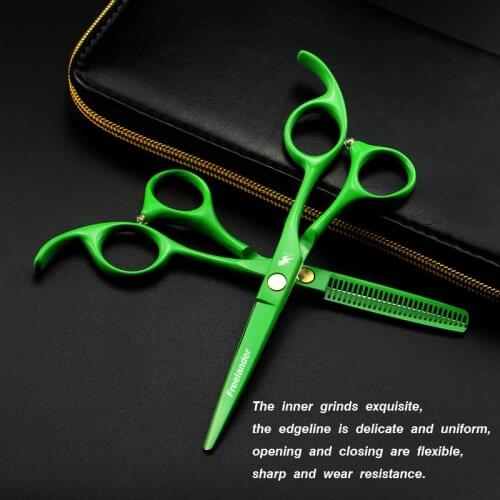 Professional Hair Scissors Cutting Barber green 5.5 Inch Hair Scissor Salon Scisors Thinning Shears Hairdressing Scissors