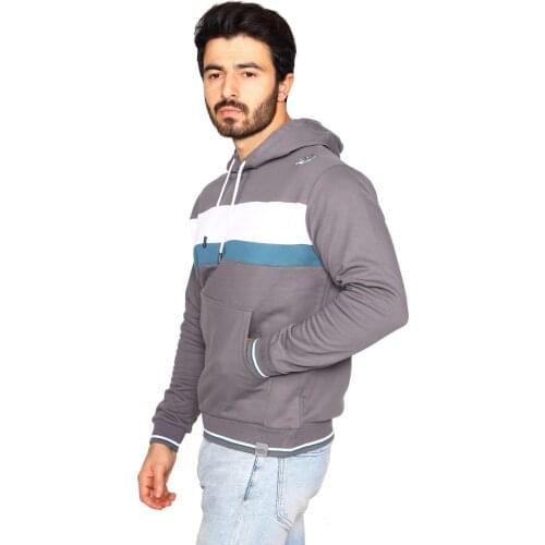 Gray Hooded With Kangaroo Pocket 100% Cotton
