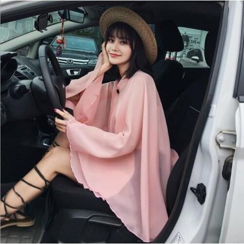 2019 summer new womens sunscreen sleeves light and breathable open cycling sunscreen sunscreen embroidered shawl scarves