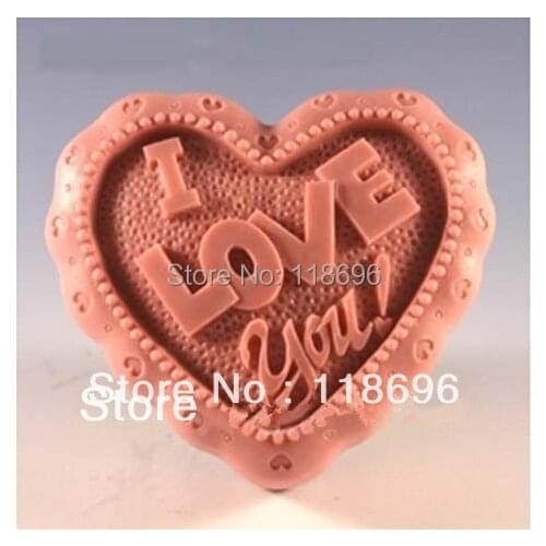 Free shipping Valentines Day heart shaped modelling silicone soap mold Cake decoration mold Cake mold Handmade soap mold