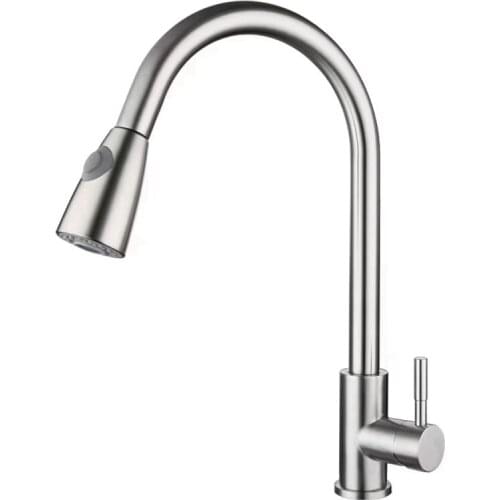 Kitchen Bathroom Faucet Single Hole Pull Out Spout Kitchen Sink Mixer Tap Stream Sprayer Head Chrome Mixed Tap