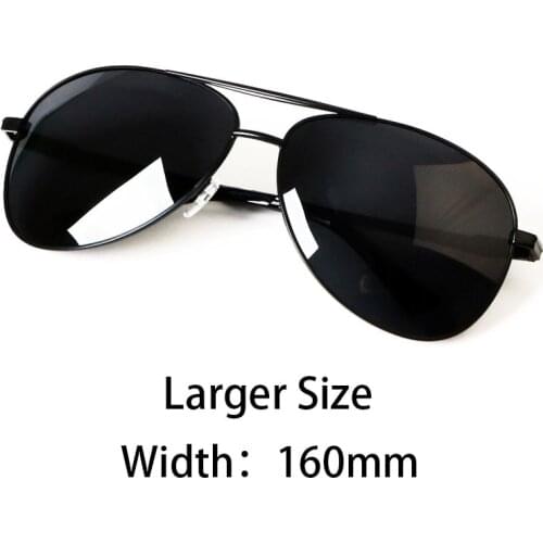 160mm) Oversized Pilot Polarized Sunglasses Men vintage Larger Aviation Driving Sun Glasses Man Big Width Face Sunglass UV400